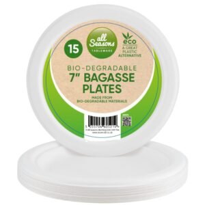 AS – 15pk Bagasse Plates – 7 inch