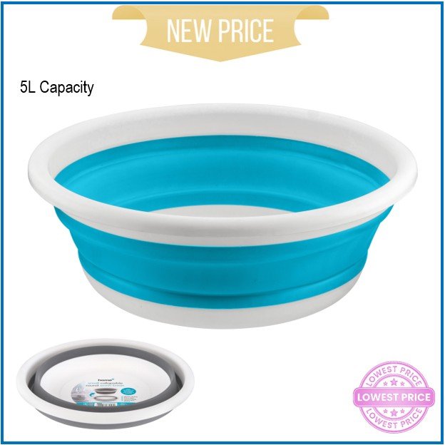 H+ Small Collapsible Round Wash Basin – 32cm