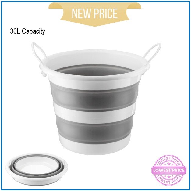 H+ Collapsible Storage Bucket/Tub-30 Ltr