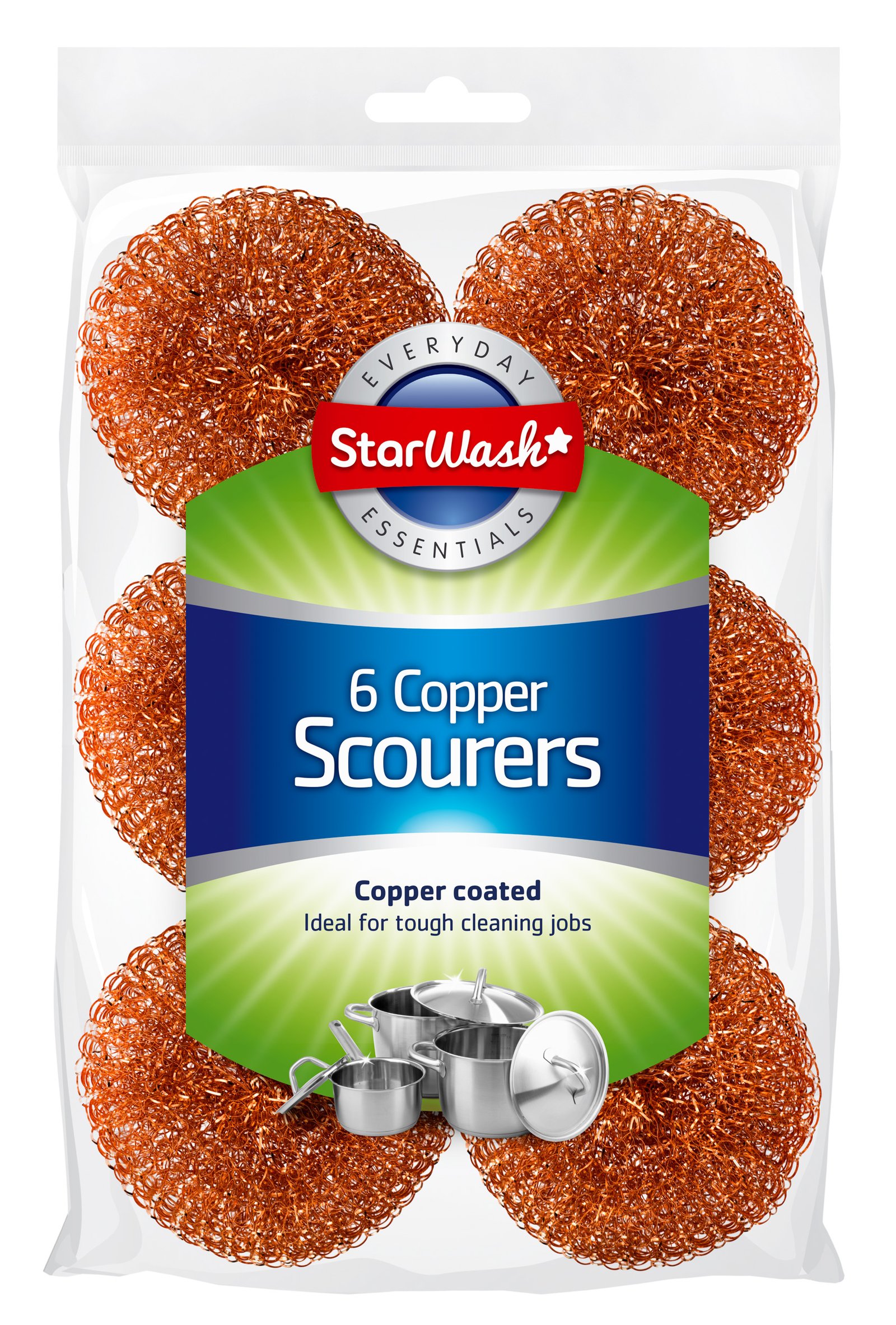 SW – 6pk Copper Steel Scourers