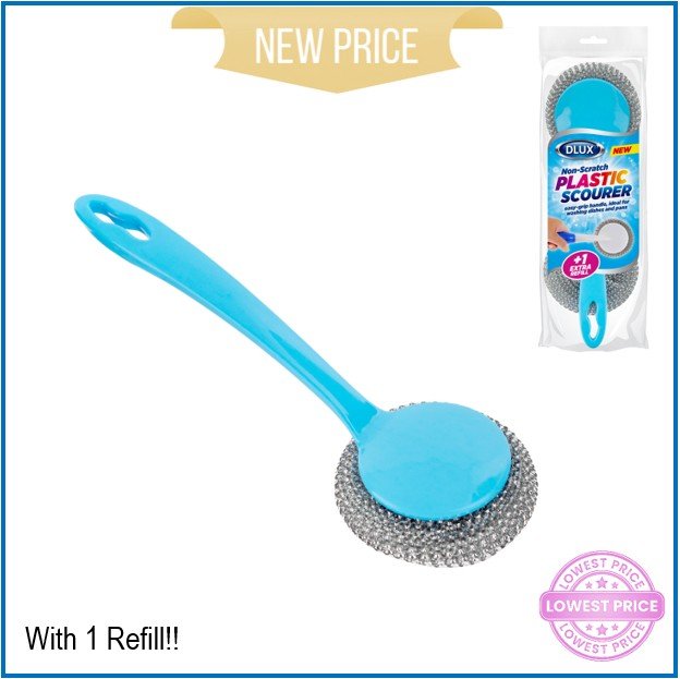DL -Non Scratch Plastic Scourer with Handle+Refill