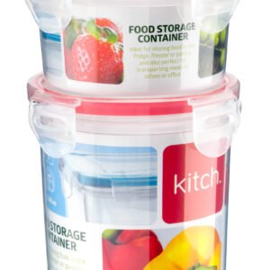 K-2pk Round Click & Close Containers 300ml & 550ml