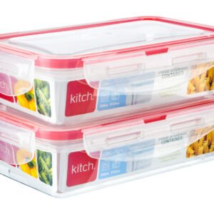 K- 2pk Rect Click & Close Containers 500ml & 500ml