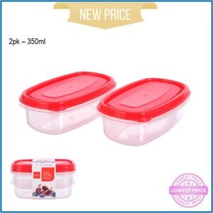 Kitch – 2pk EasyStore Rectangular Containers 350ml