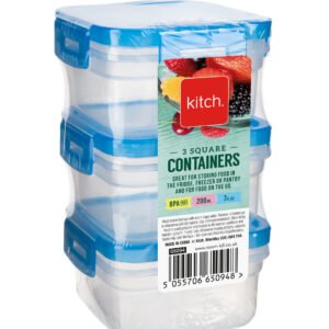 Kitch – 3PK Square Containers – 200ml