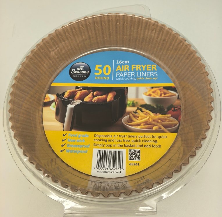 AS – 50pk Round Air Fryer Liners in Box – 16 cm
