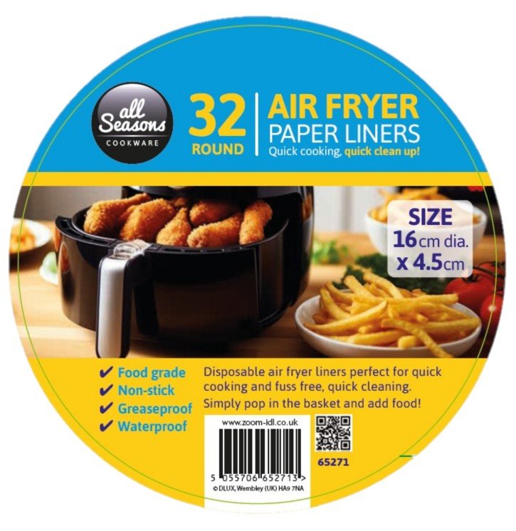 AS – 32pk Round Air Fryer Liners – 16 cm - Image 2