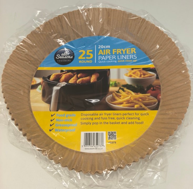 AS – 25pk Round Air Fryer Liners – 20 cm