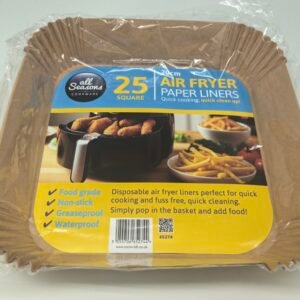 AS – 25pk Square Air Fryer Liners – 20 cm