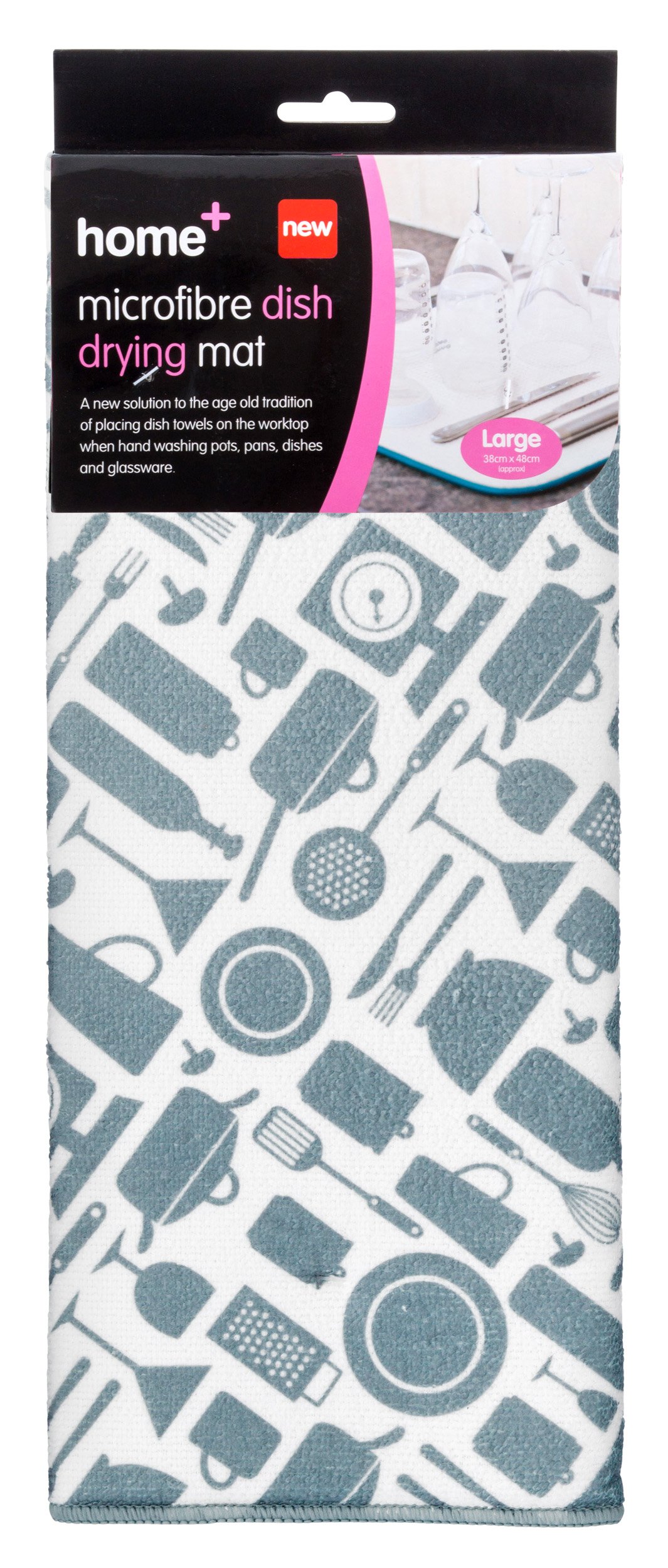 H+ – Large MF Dish Drying Mat 38cm x 48cm - Image 3