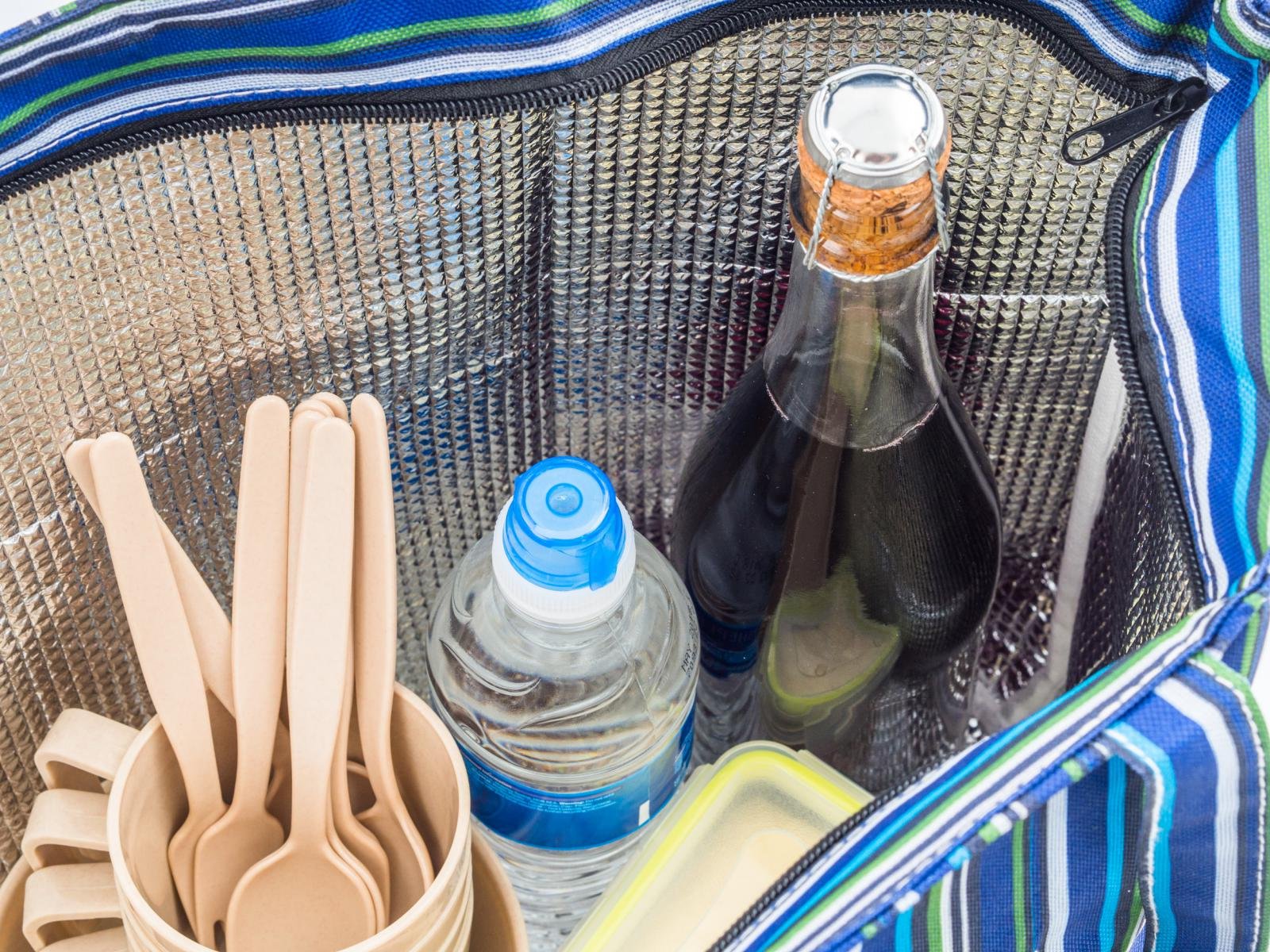 H+ Striped Picnic Cooler Bag - Image 2