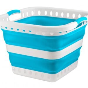 H+ Collapsible Laundry Basket (39L) – BLUE