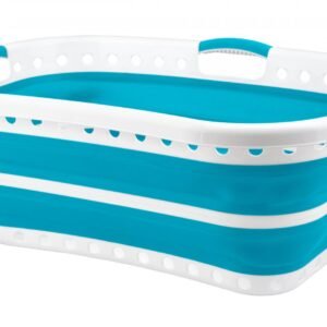 H+ Collapsible Hipster Laundry Basket 37L BLUE