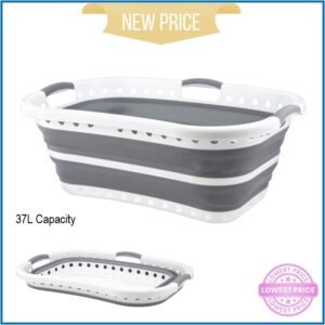 H+ Collapsible Hipster Laundry Basket 37 Litre