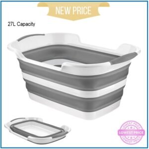 H+ Large Collapsible Laundry Basket (27L)
