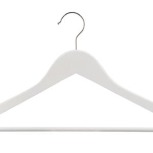 H+ 5 Ultra Premium White Wooden Hangers – No cards