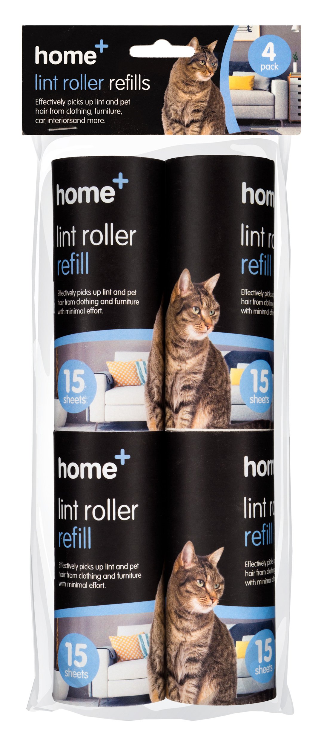 H+ Lint Roller Refill 4 pcs
