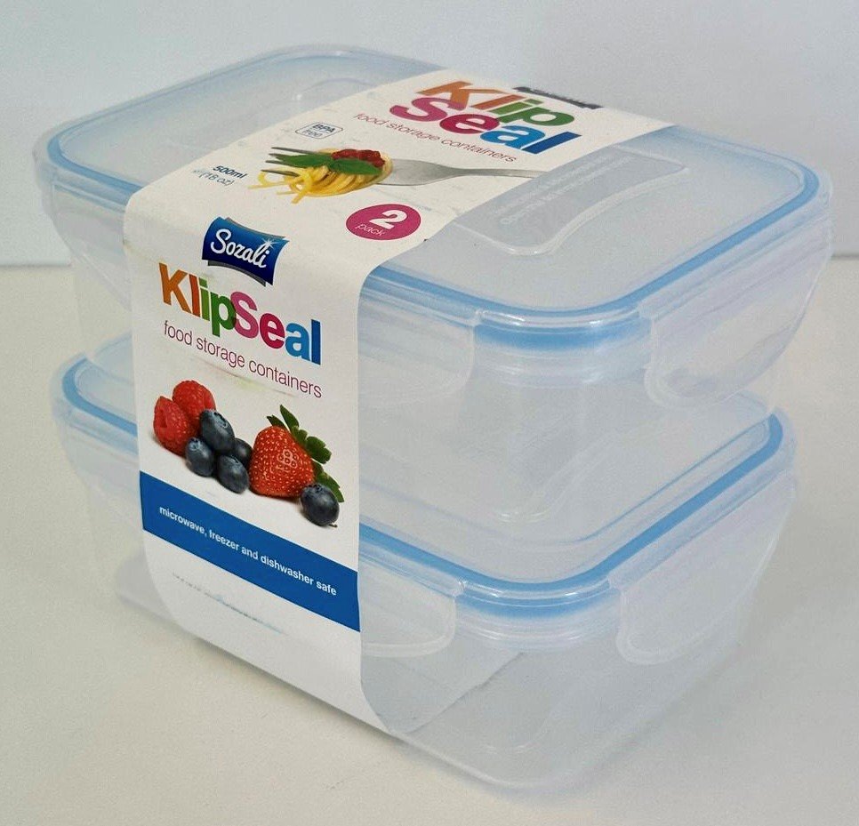 SZ – 2pk 500ml Rectanglar KlipSeal Container - Image 2
