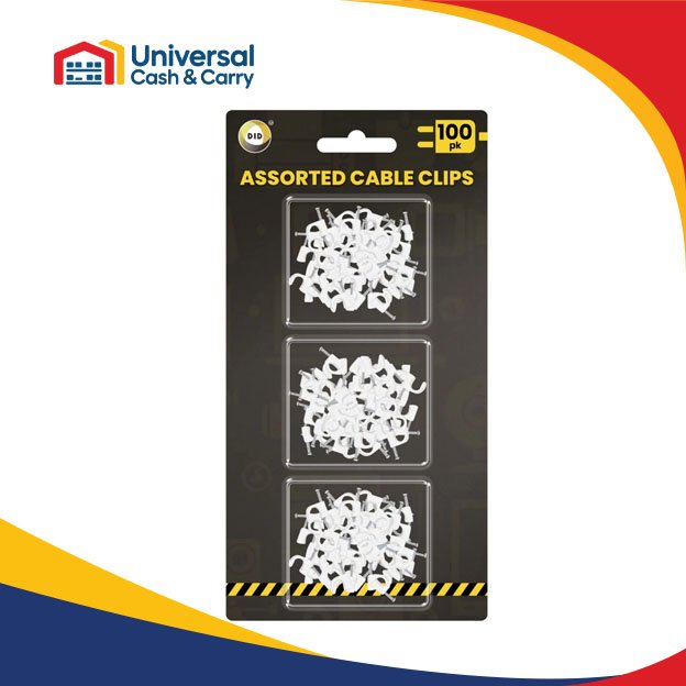 100pc Assorted Cable Clips