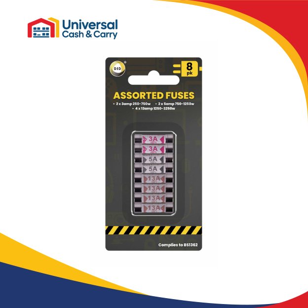 8Pk Assorted Fuses
