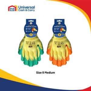 Size 8 Latex Coated Gloves - M