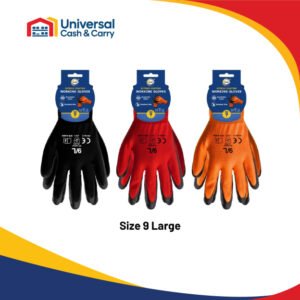Size 9 Nitrile Coated Gloves - L