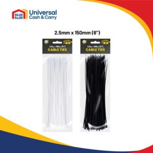 150Pk 150mm x 2.5mm Cable Ties