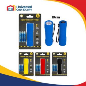 9 Led 10cm Torch with Batteries