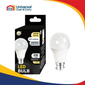 Warm White Led Bulb 5W A60/B22