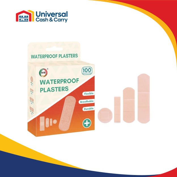 100pc Assorted Waterproof Plasters