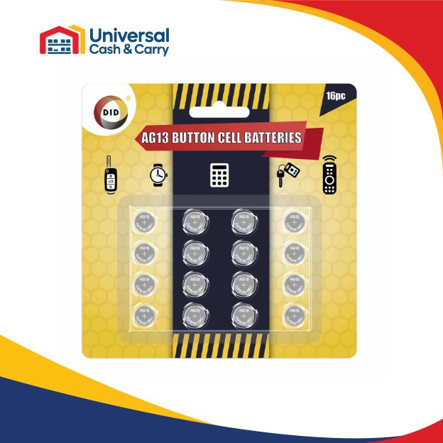 16pc Ag13 Button Cell Batteries