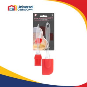 2pc Silicone Spatula & Pastry Brush Set