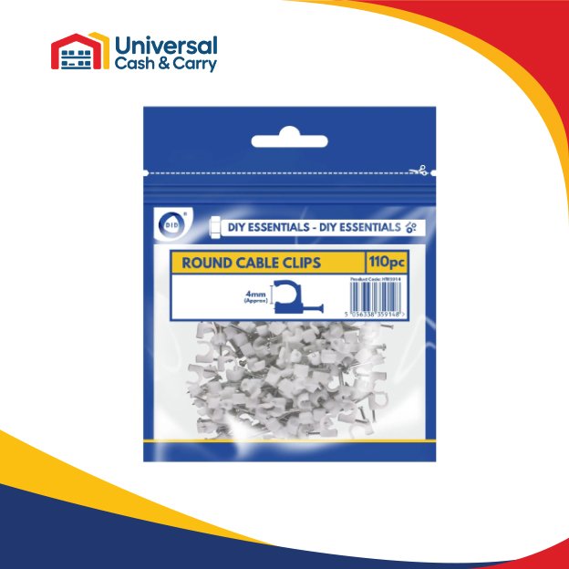 4mm Round Cable Clips