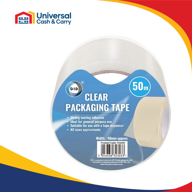 50m x 48mm Clear Packaging Tape