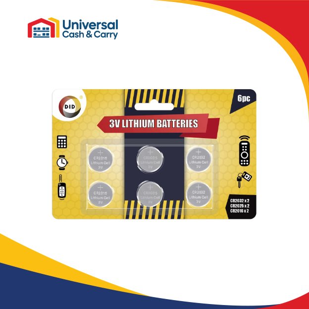 6pc 3V Lithium Batteries
