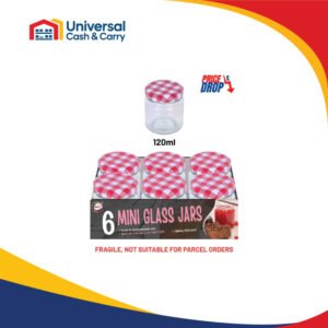 6pc 120ml Mini Glass Jars