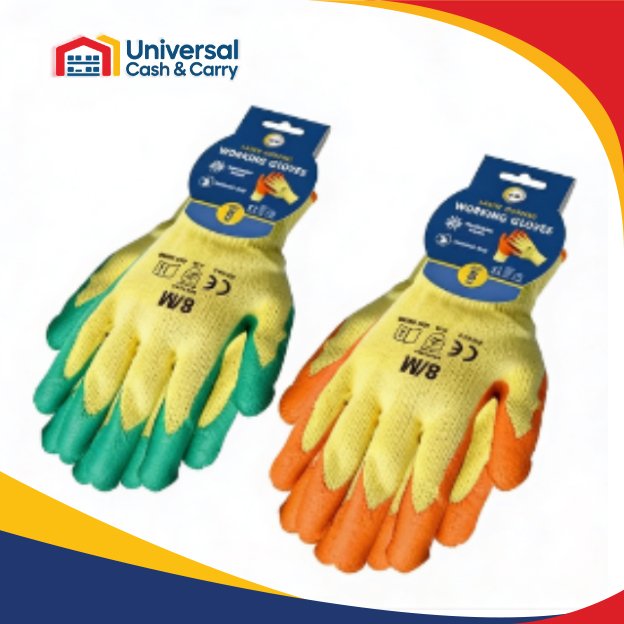 Size 8 Latex Coated Gloves - M - Image 2