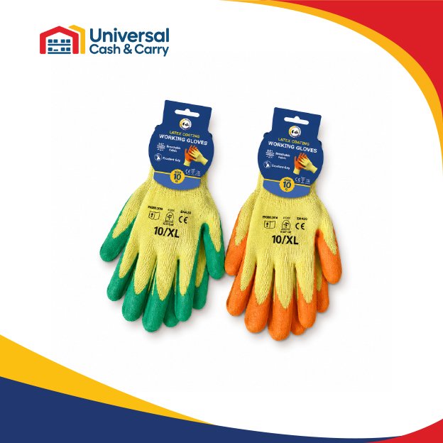 Size 10 Latex Coated Gloves - xl - Image 2