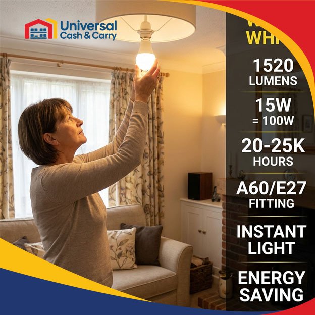 Warm White Led Bulb 15W A60/E27 - Image 2