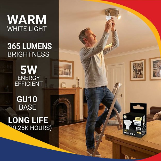Warm White Led Pearl Bulb 5W Gu10 - Image 2