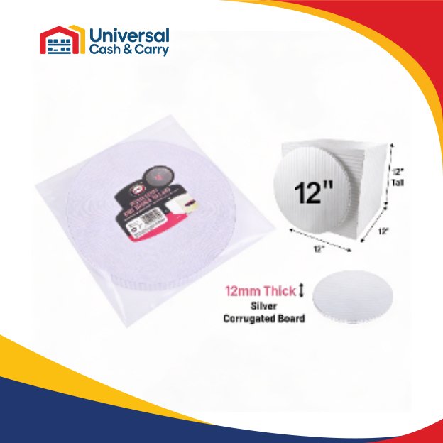 12" Round White Cake Board & Tall Box - Image 2