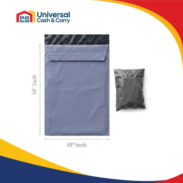 100 x 10" x 14" Grey Recycled Mail Bags - Image 2