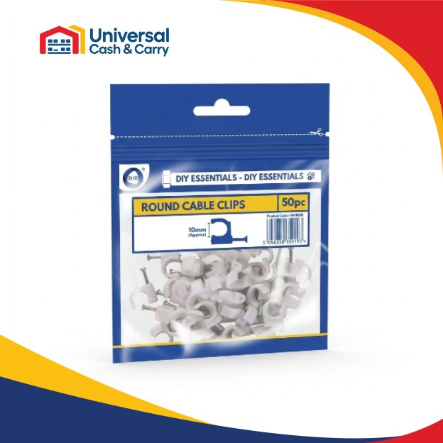 10mm Round Cable Clips - Image 2