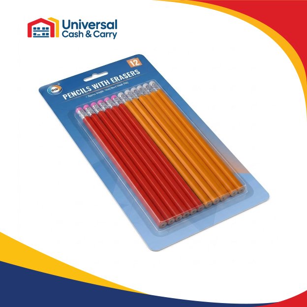 12Pk Pencils with Erasers - Image 2