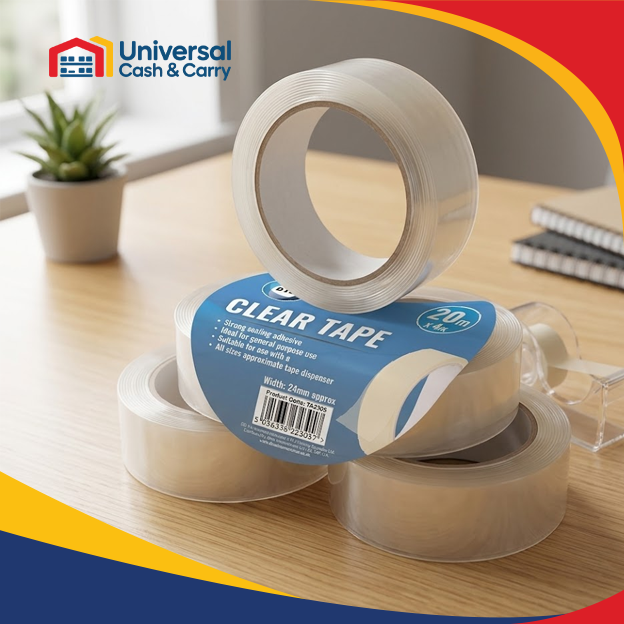 4pc 20m x 24mm Clear Tape - Image 2