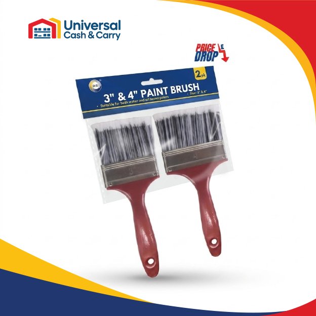 2pc 3" & 4" Paint Brush - Image 2
