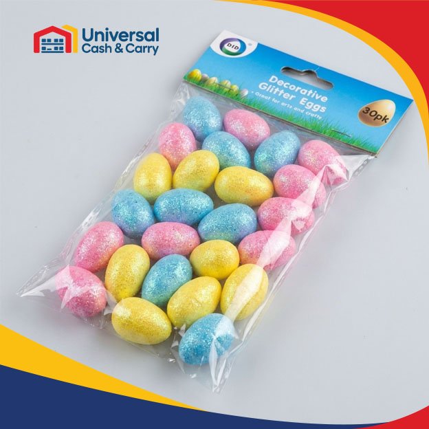 30pc Decorative Glitter Eggs - Image 2