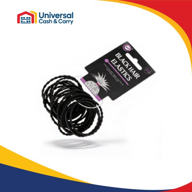 30Pk Black Hair Elastics - Image 2