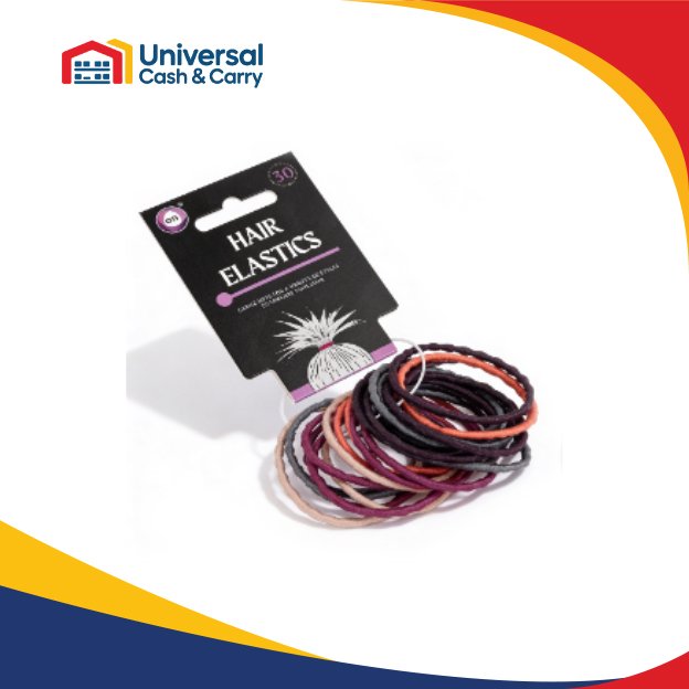30Pk Coloured Hair Elastics - Image 2