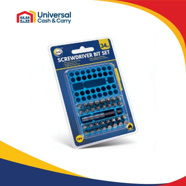 34pc Crv Screwdriver Bit Set - Image 2